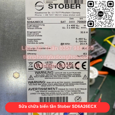 Sửa chữa biến tần Stober SD6A26ECX