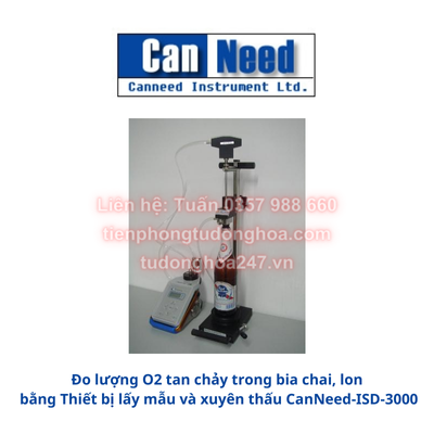 Đo lượng O2 tan chảy trong bia bằng Thiết bị lấy mẫu và xuyên thấu CanNeed-ISD-3000